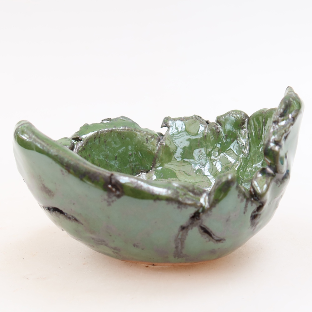 Guscio in ceramica  11,5 x 10,5 x 7 cm, colore verde