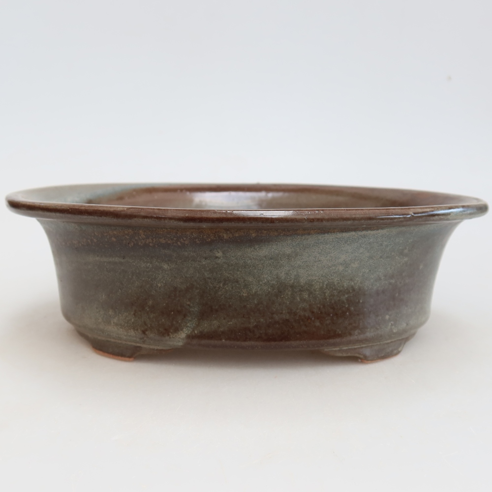 Vaso da bonsai in ceramica 22 x 17,5 x 6,5 cm, colore marrone