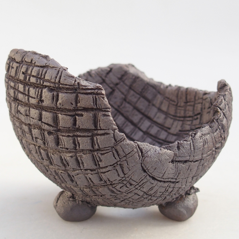 Conchiglia in ceramica 8 x 8 x 6,5 cm, colore metallizzato