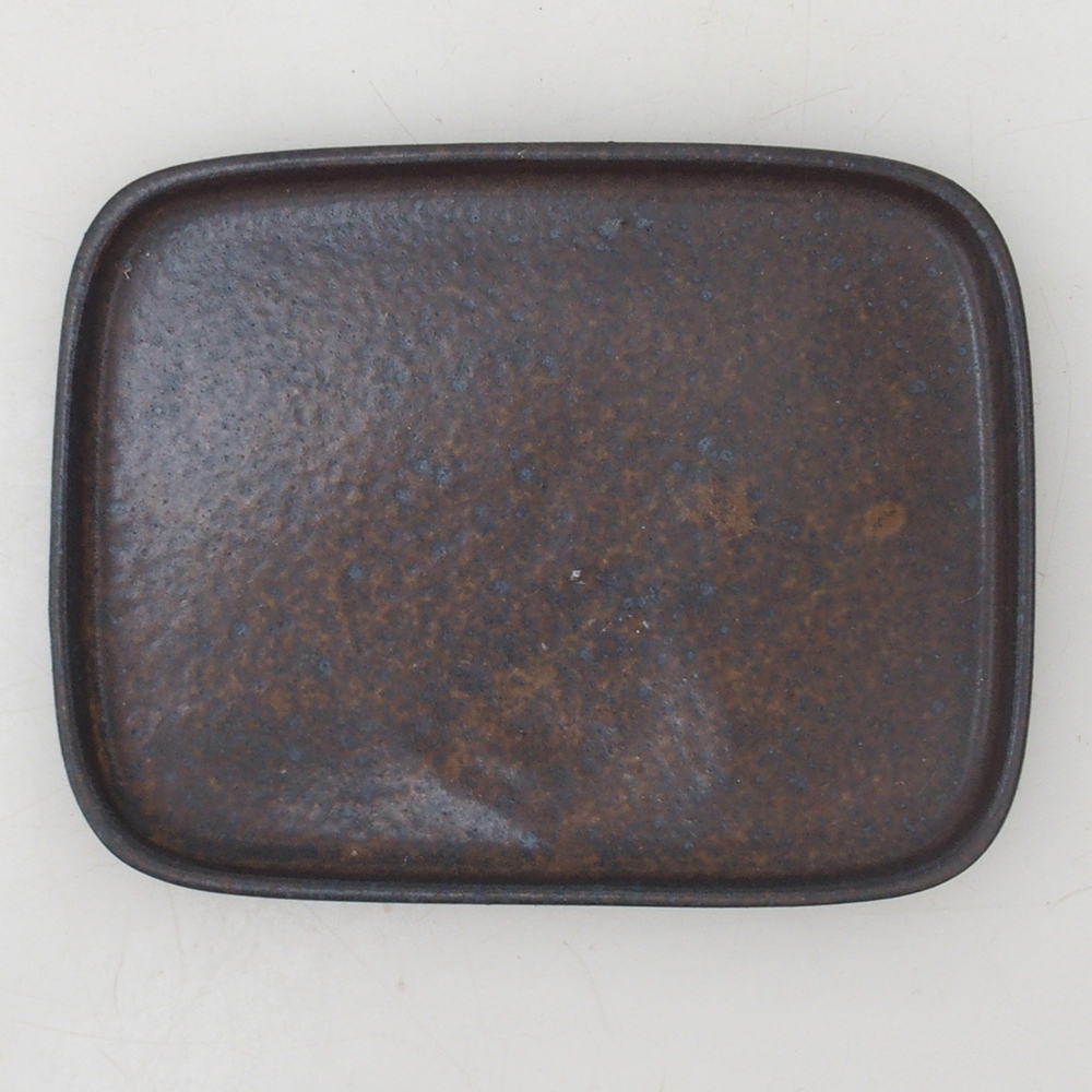 Sottovaso bonsai rettangolo 12,5 x 10 x 1 cm - marrone