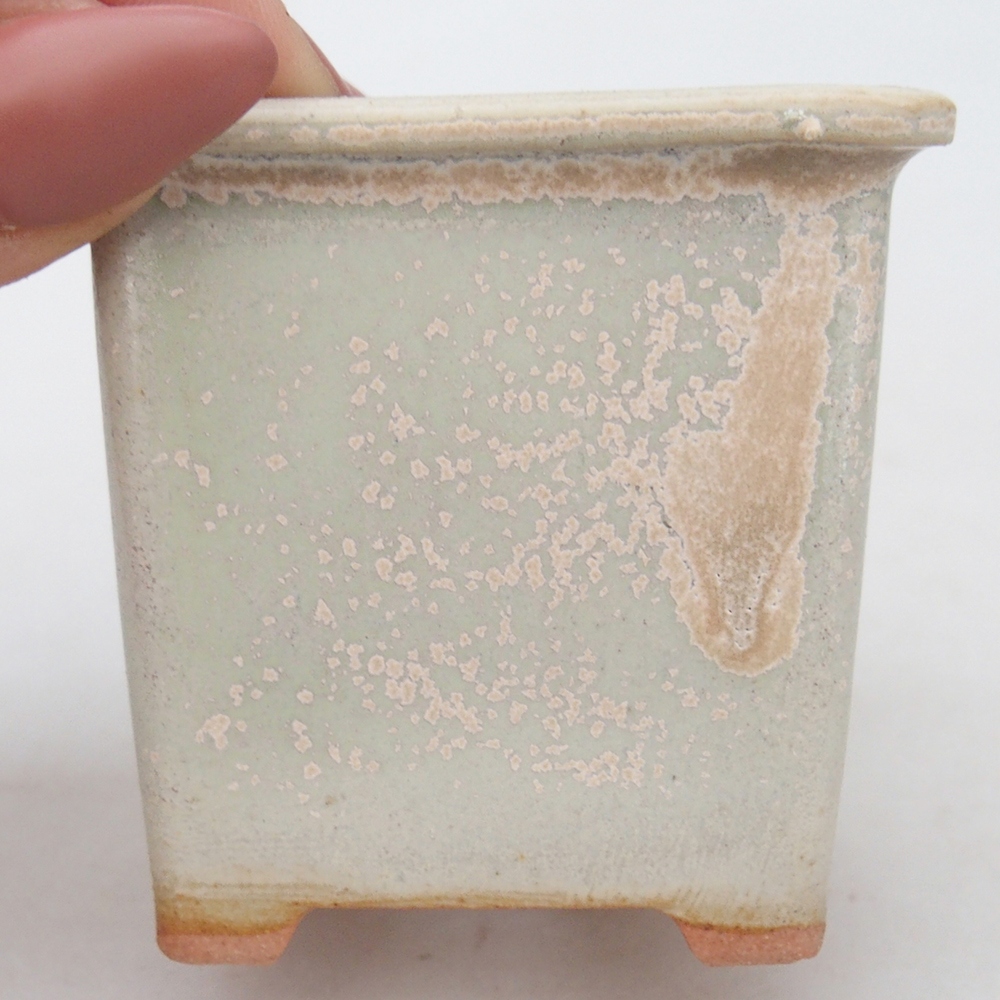 Ciotola per bonsai in ceramica 5,5 x 5,5 x 5,5 cm, colore beige
