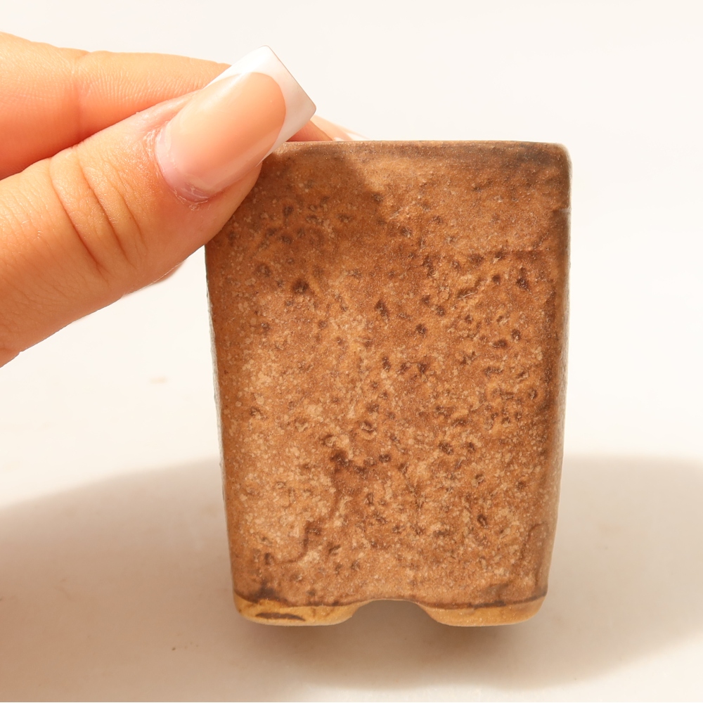 Vaso da bonsai in ceramica 5 x 5 x 6,5 cm, colore rosa