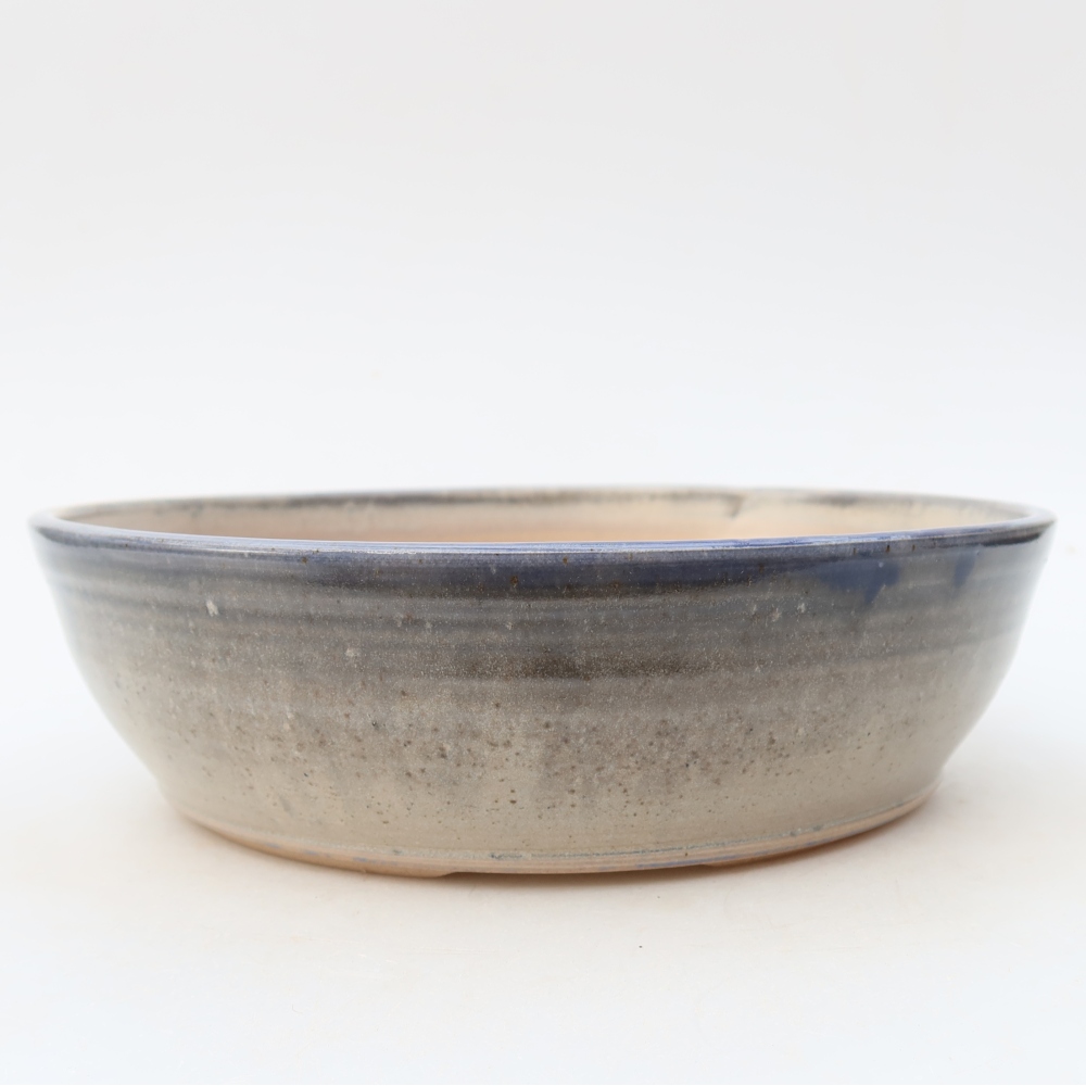 Vaso per bonsai in ceramica 21 x 21 x 6 cm, colore blu