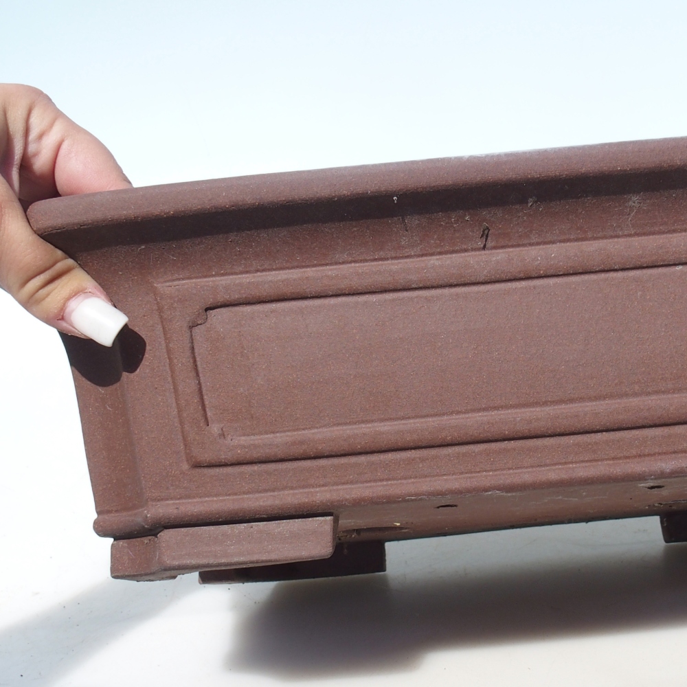 Ciotola per bonsai 35,5 x 36,5 x 11 cm betulla marrone