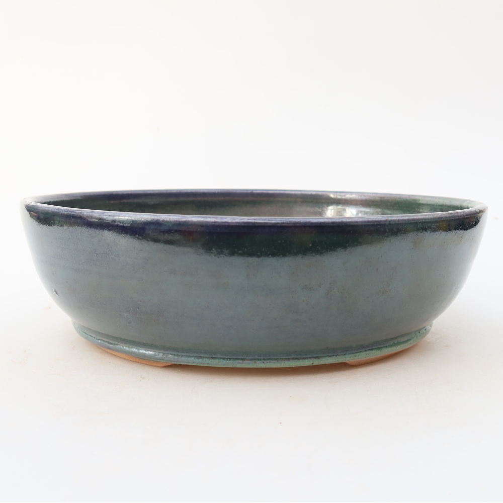 Ciotola bonsai in ceramica 19 x 19 x 6 cm, colore blu