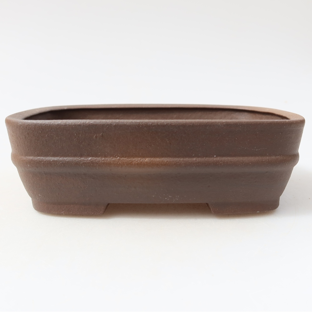 Vaso da bonsai in ceramica 14,5 x 11,5 x 4,5 cm, colore marrone