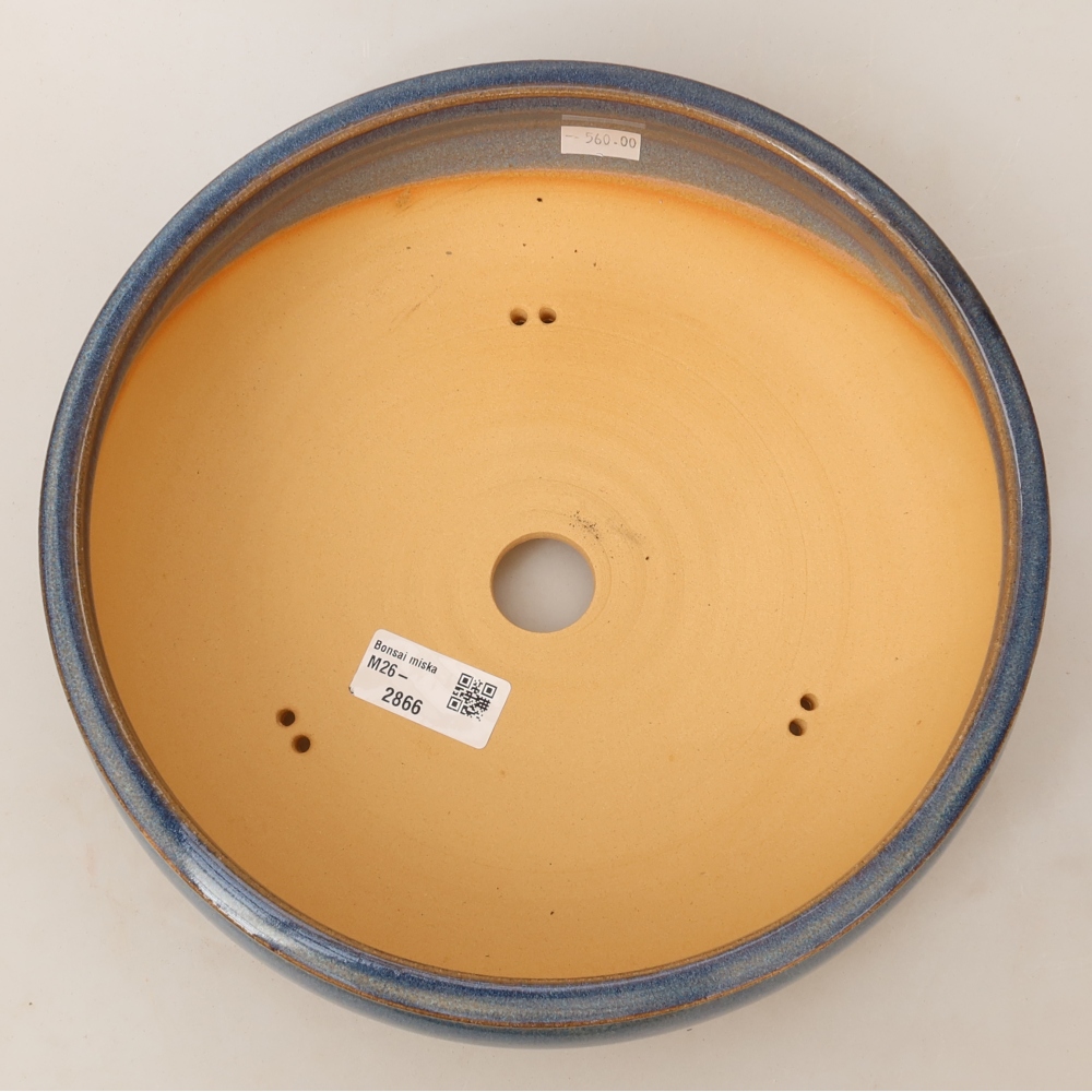 Vaso per bonsai in ceramica 24 x 24 x 7,5 cm, colore blu