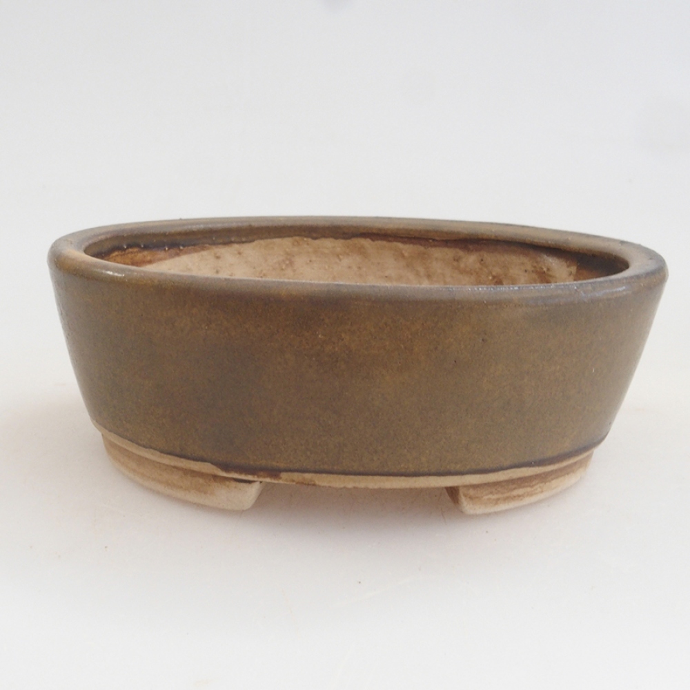Ciotola per bonsai in ceramica 10 x 8,5 x 4 cm, marrone