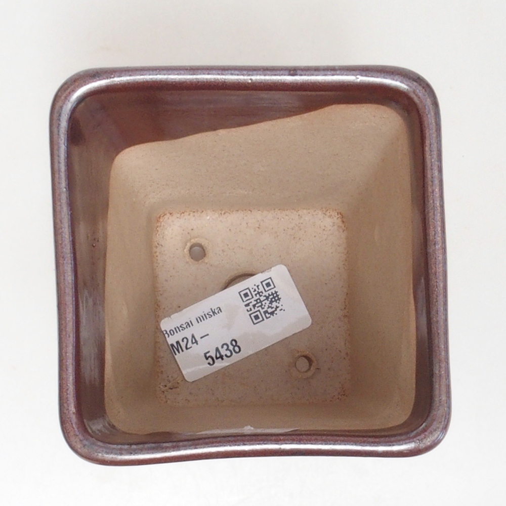 Ciotola per bonsai in ceramica 8,5 x 8,5 x 11 cm, marrone