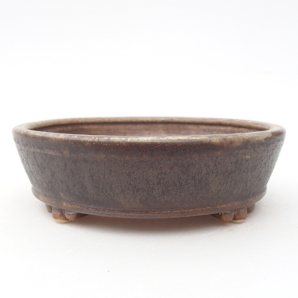 Ciotola per bonsai in ceramica 13,5 x 13,5 x 4 cm, marrone