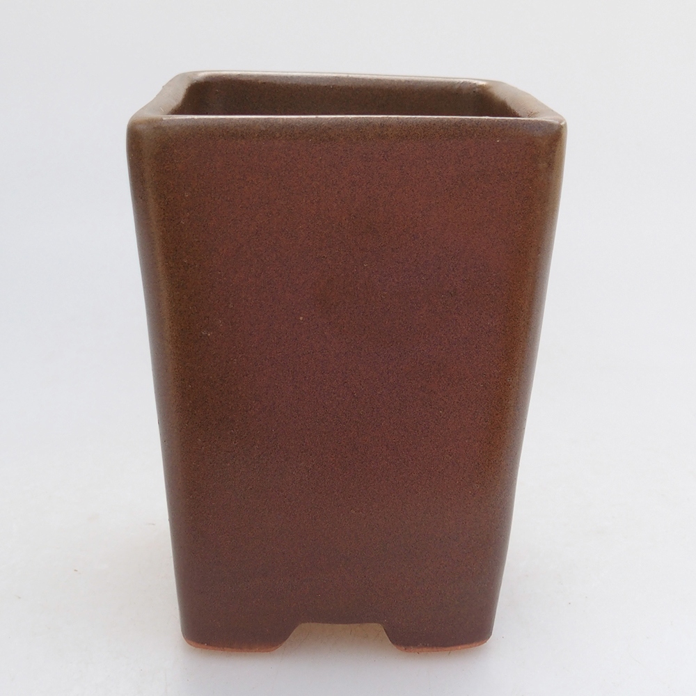 Ciotola per bonsai in ceramica 7,5 x 7,5 x 10,5 cm, marrone