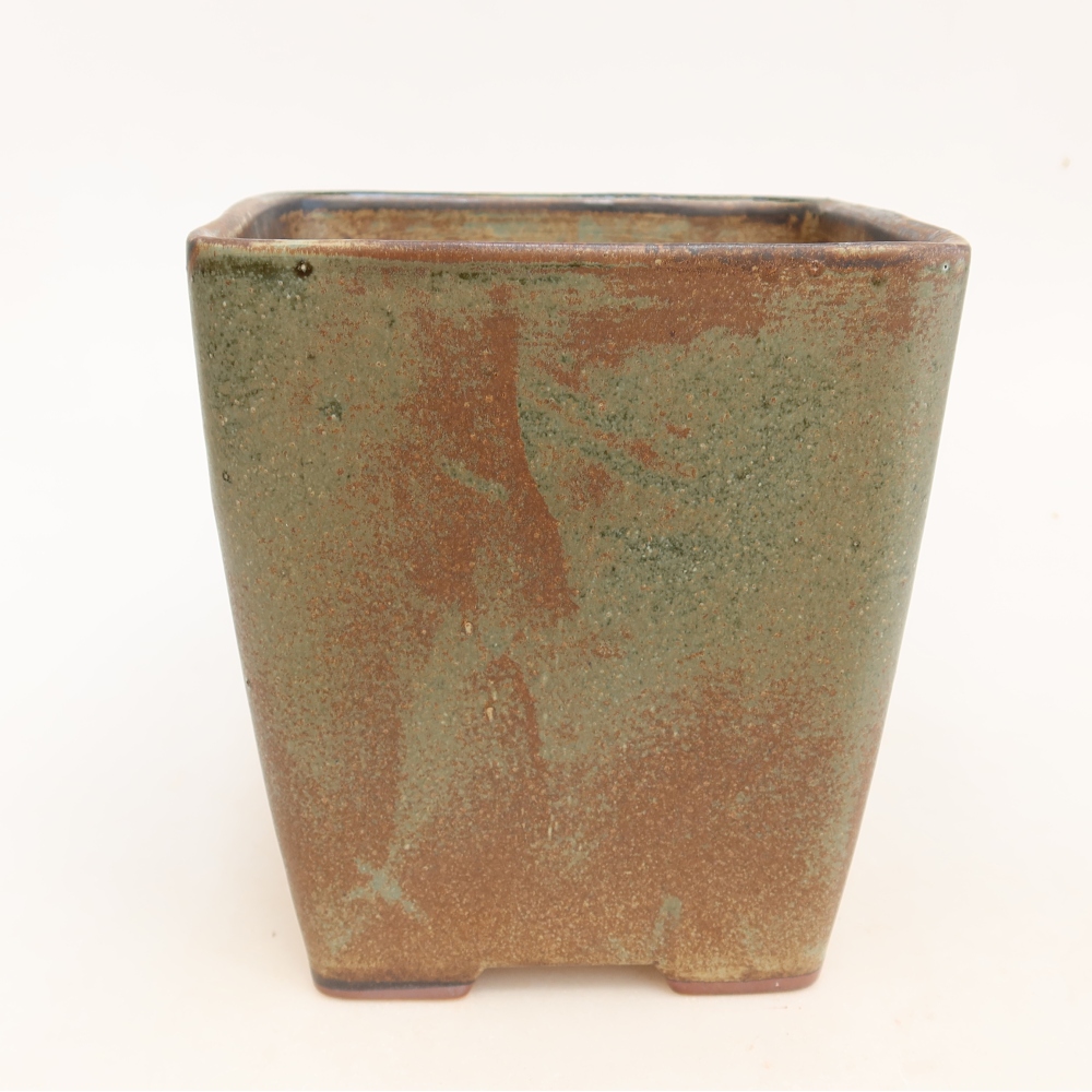Ciotola per bonsai in ceramica 14 x 14 x 15 cm, marrone