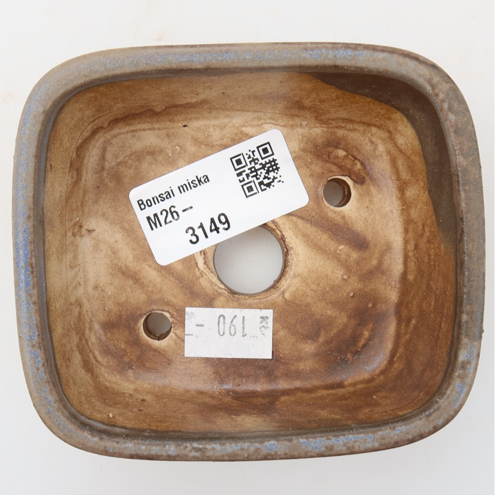 Vaso da bonsai in ceramica 10 x 8,5 x 4 cm, colore blu