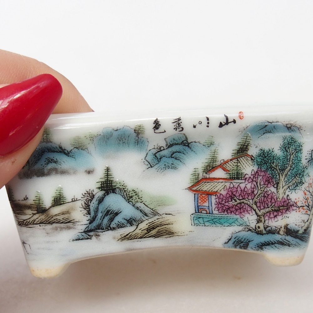 Mini bonsai 8 x 6,5 x 3,5 cm, bianco