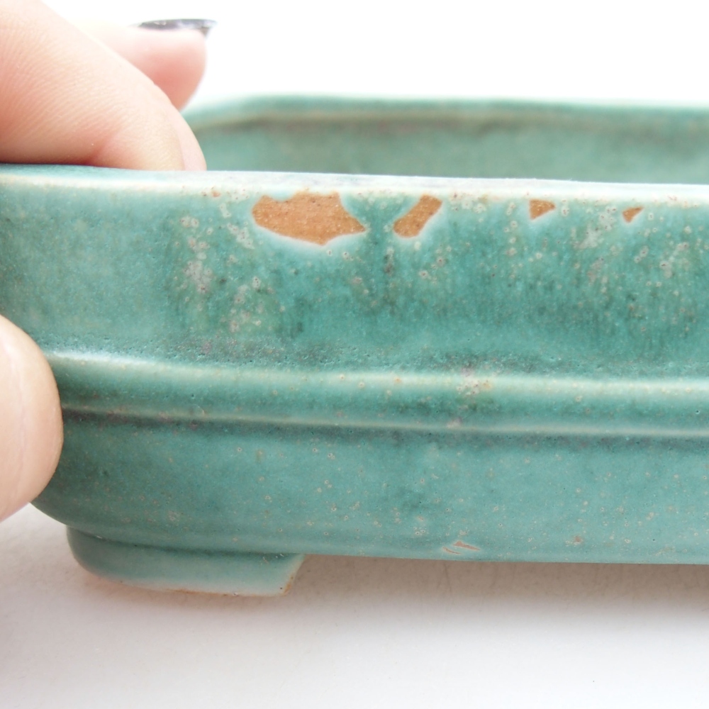 Ciotola bonsai in ceramica 22 x 17 x 5 cm, verde