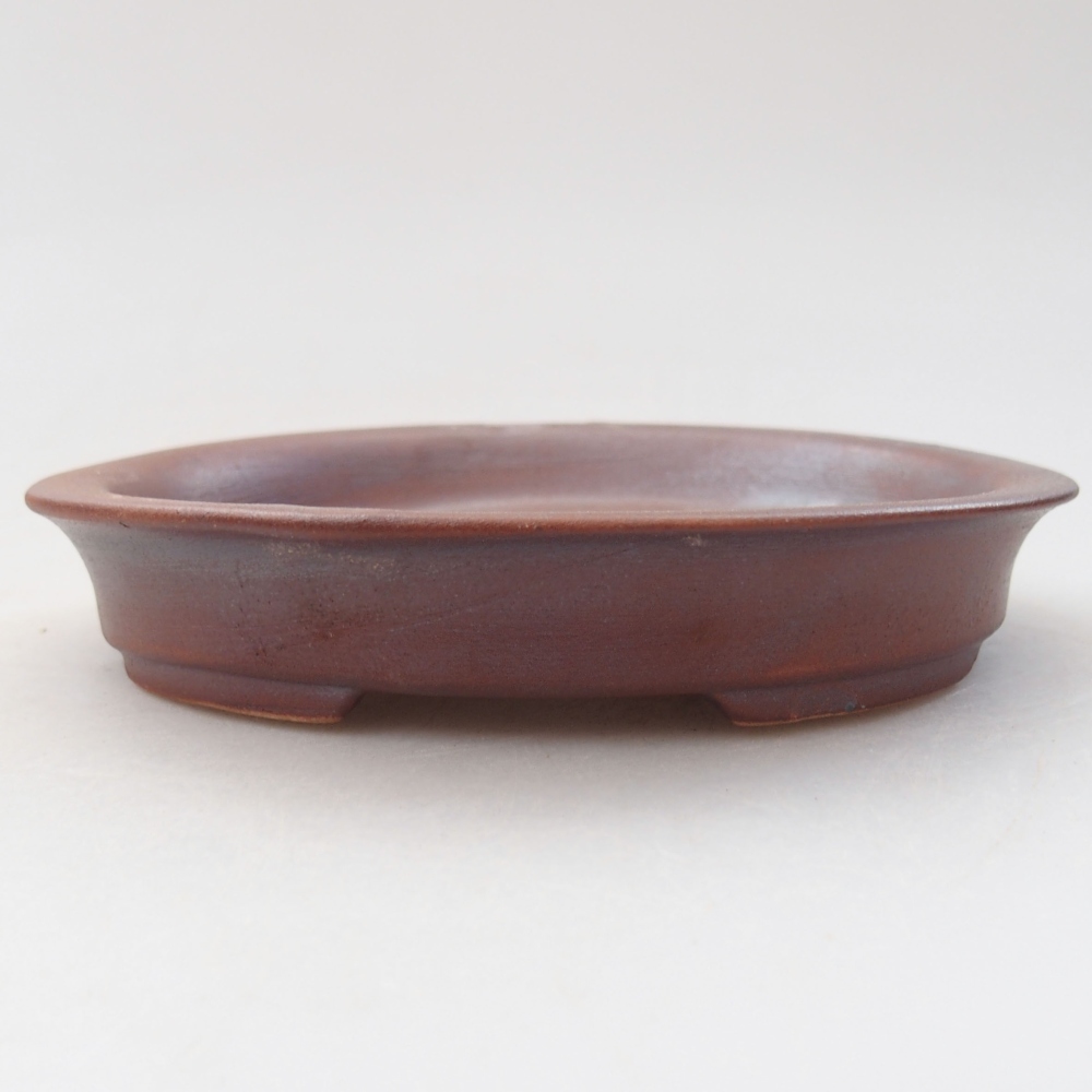 Ciotola per bonsai in ceramica 12,5 x 10,5 x 2 cm, marrone