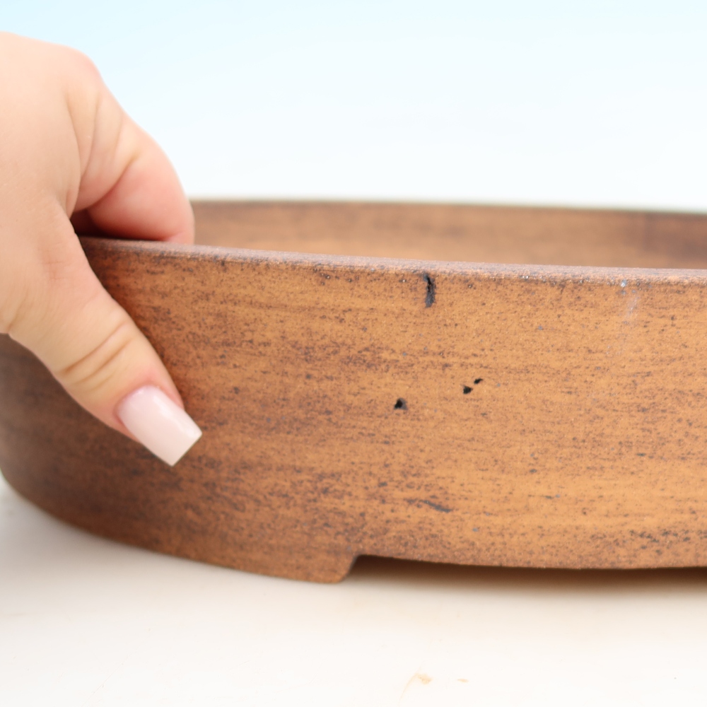 Vaso da bonsai in ceramica 38 x 30,5 x 7,5 cm, colore marrone