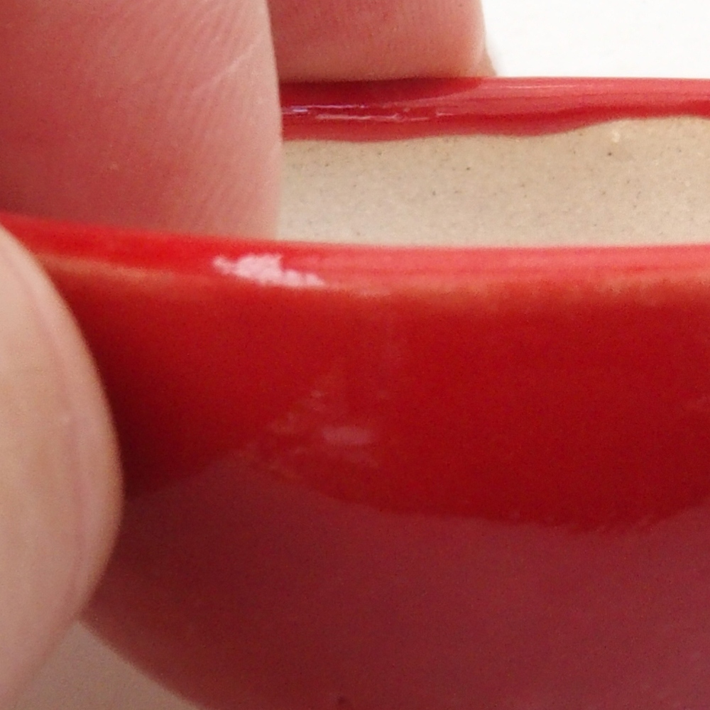 Mini bonsai 6 x 6 x 2,5 cm, colore rosso