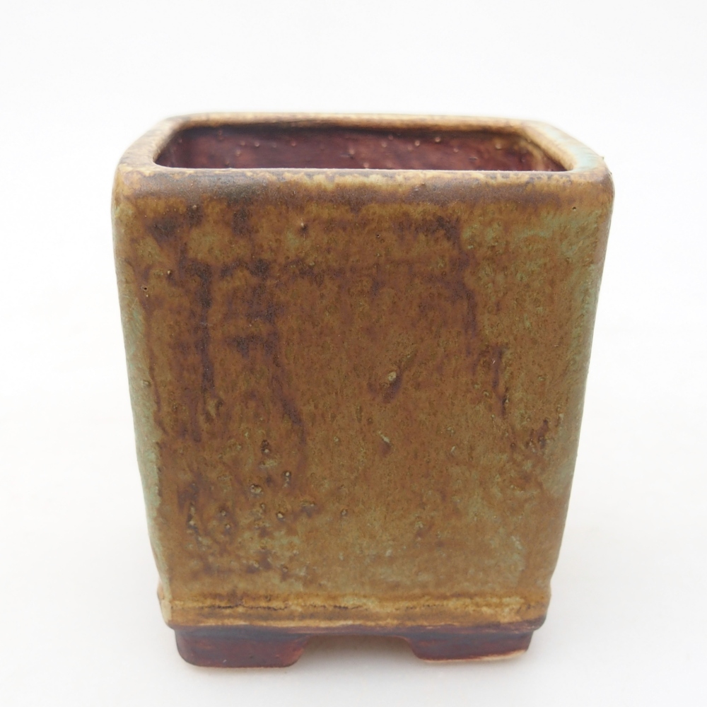 Ciotola per bonsai in ceramica 6,5 x 6,5 x 7 cm, verde