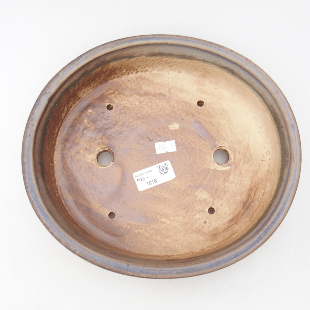 Ciotola bonsai in ceramica 26 x 23,5 x 5,5 cm, colore blu