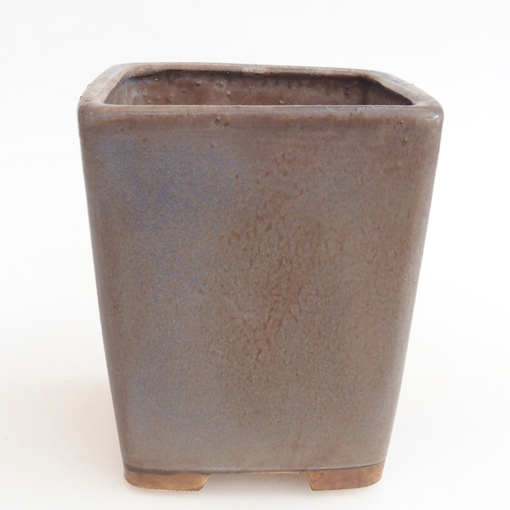 Ciotola per bonsai in ceramica 10 x 10 x 12 cm, marrone