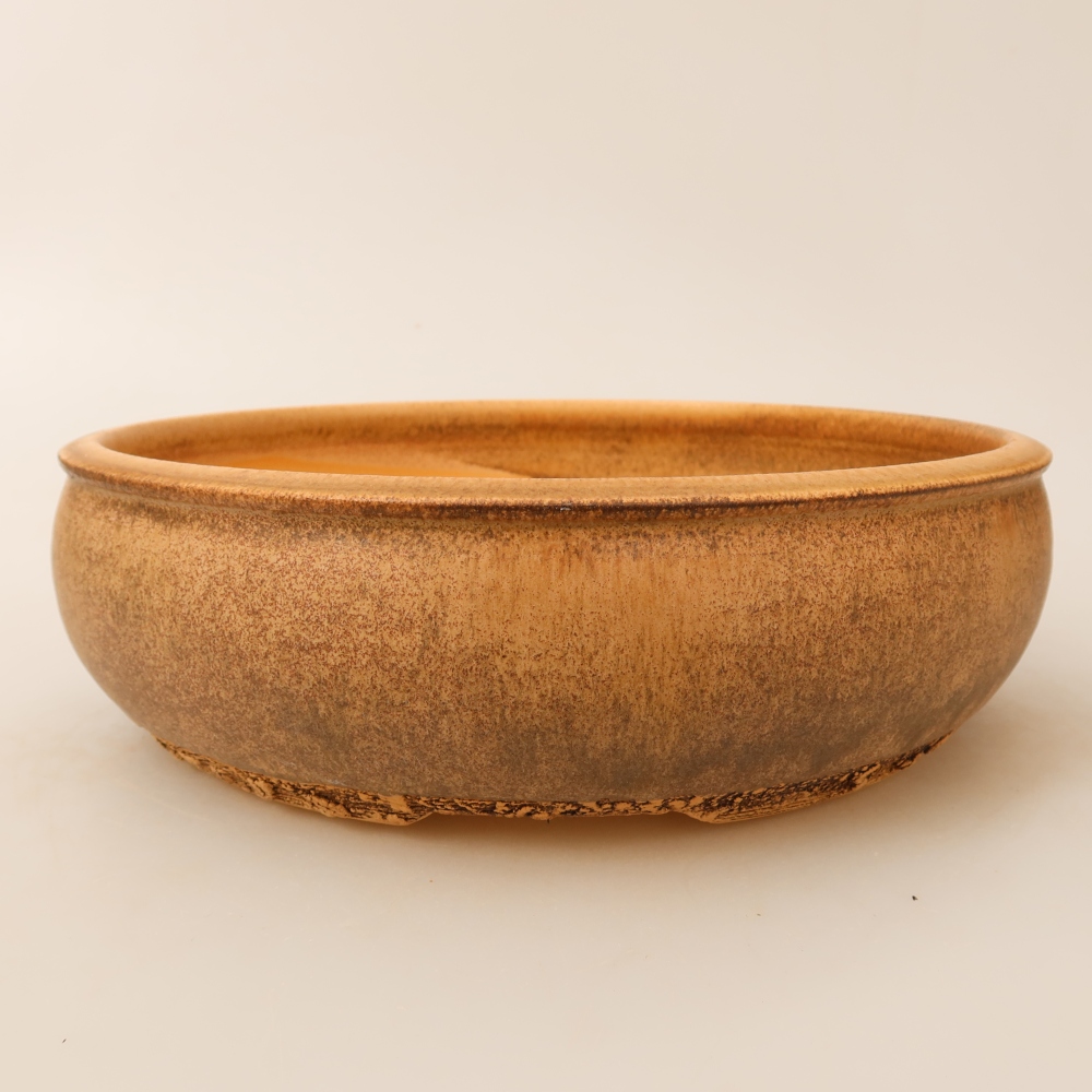 Vaso da bonsai in ceramica 24 x 24 x 7 cm, colore marrone