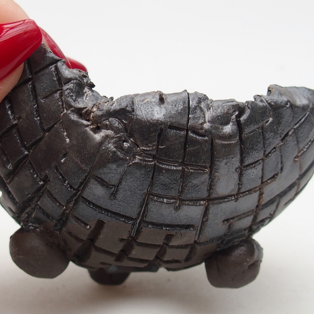 Conchiglia in ceramica 9 x 8 x 5 cm , colore nero