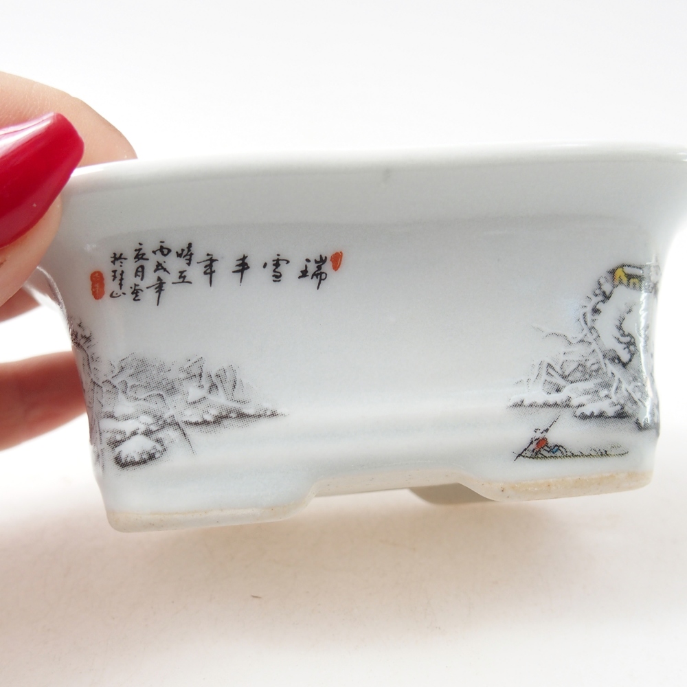 Mini bonsai 10 x 7,5 x 4 cm, colore bianco