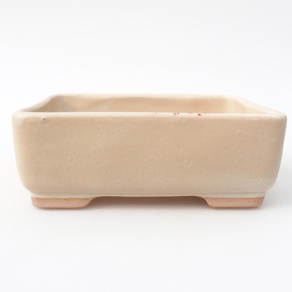 Ciotola bonsai in ceramica 14,5 x 11 x 5,5 cm, colore beige