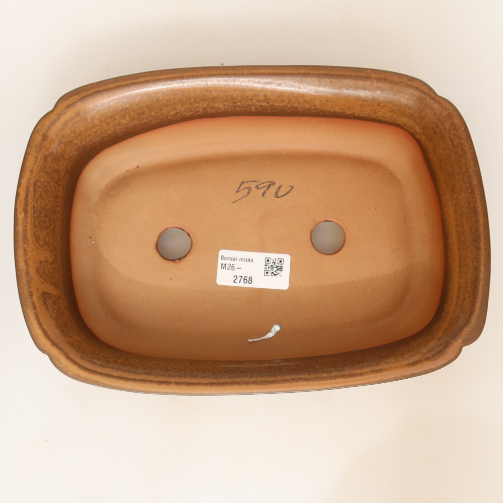 Ciotola in ceramica  24 x 17 x 6 cm, colore marrone