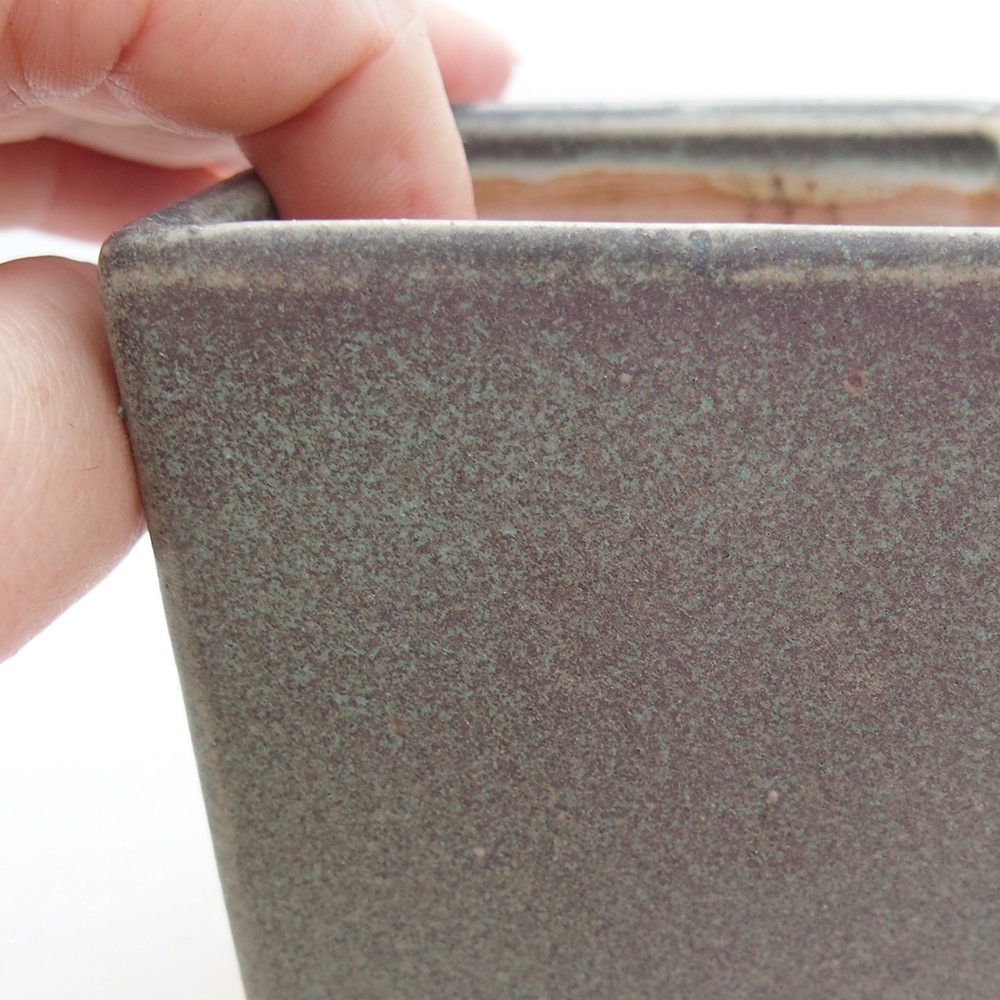 Ciotola per bonsai in ceramica 7 x 7 x 9,5 cm, verde