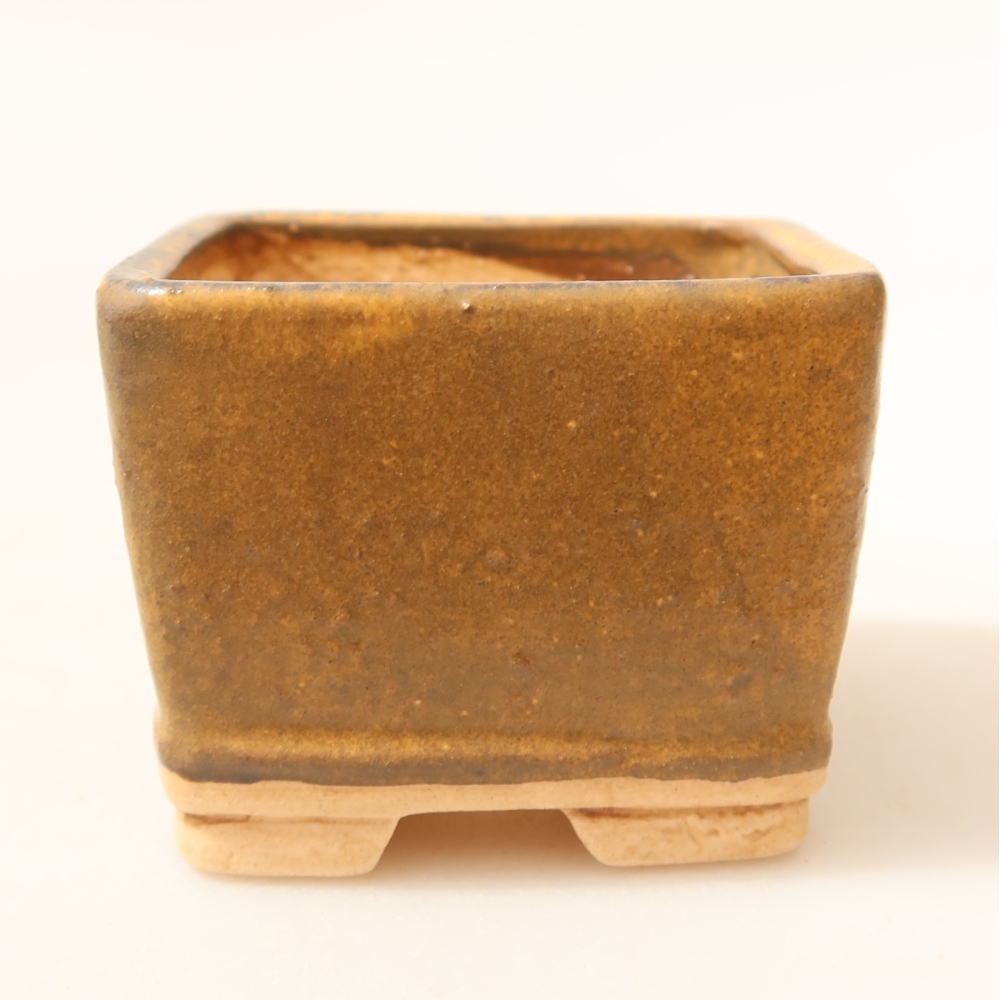Vaso da bonsai in ceramica 6 x 6 x 5 cm, colore blu