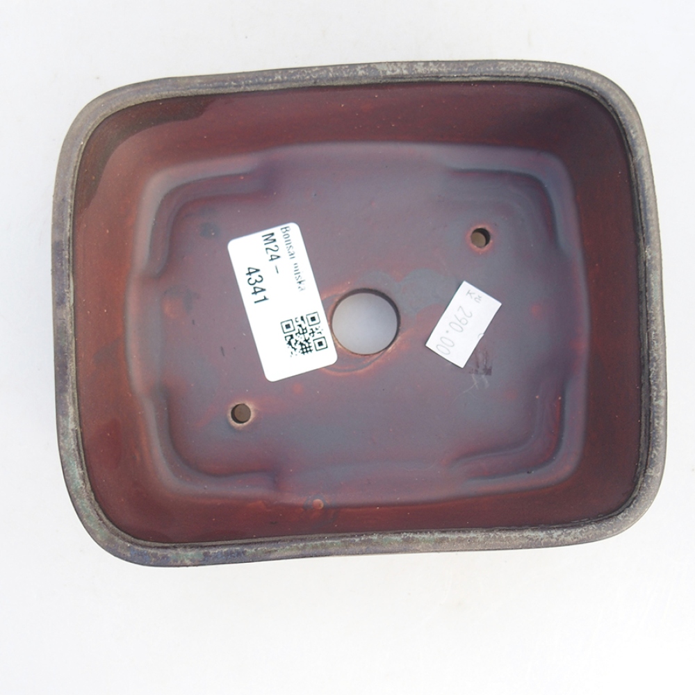 Ciotola per bonsai in ceramica 14,5 x 12 x 4,5 cm, verde