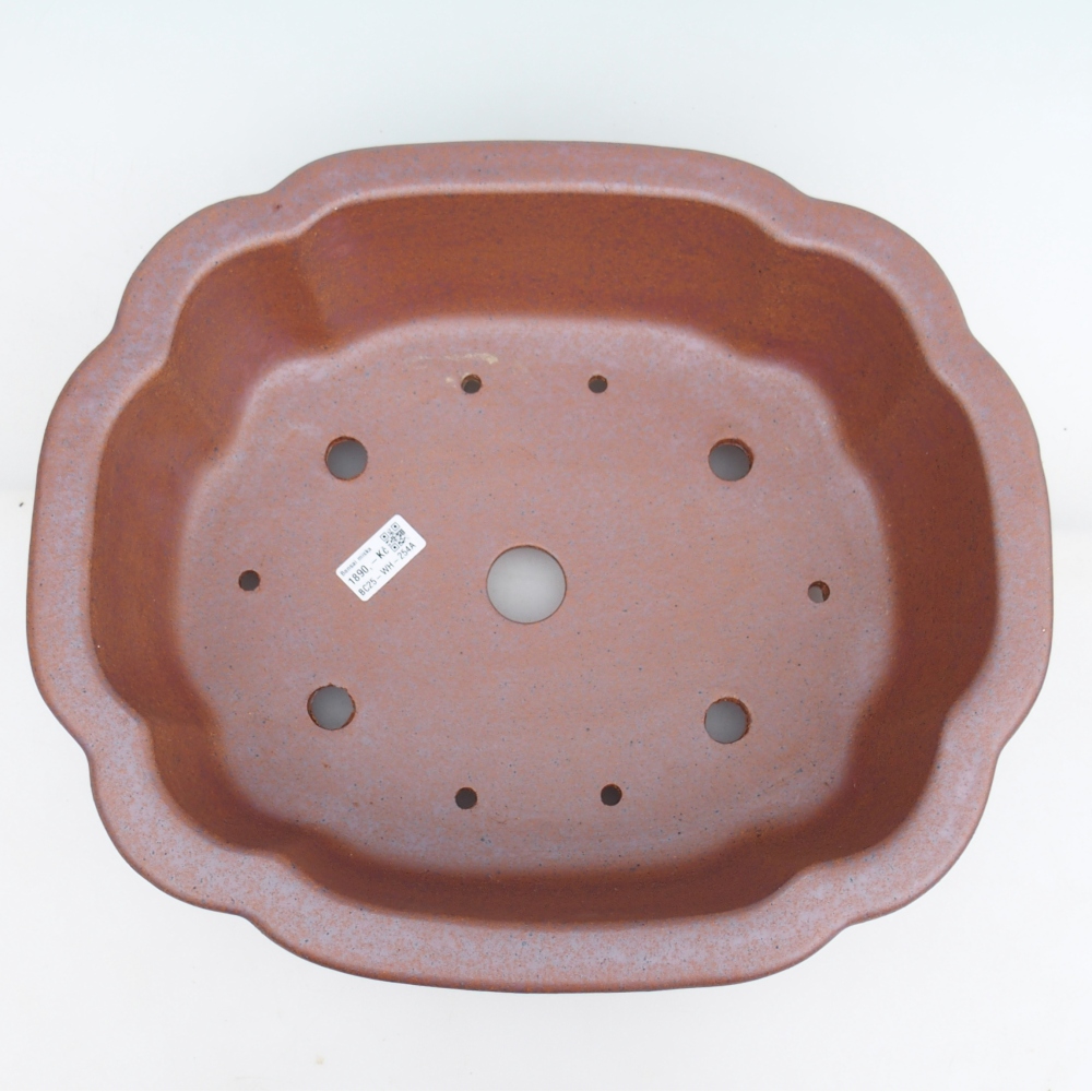 Ciotola bonsai in ceramica 41,5 x 35,5 x 12 cm , colore metallo - SOLO RITIRO PERSONALE o trasporto su pallet