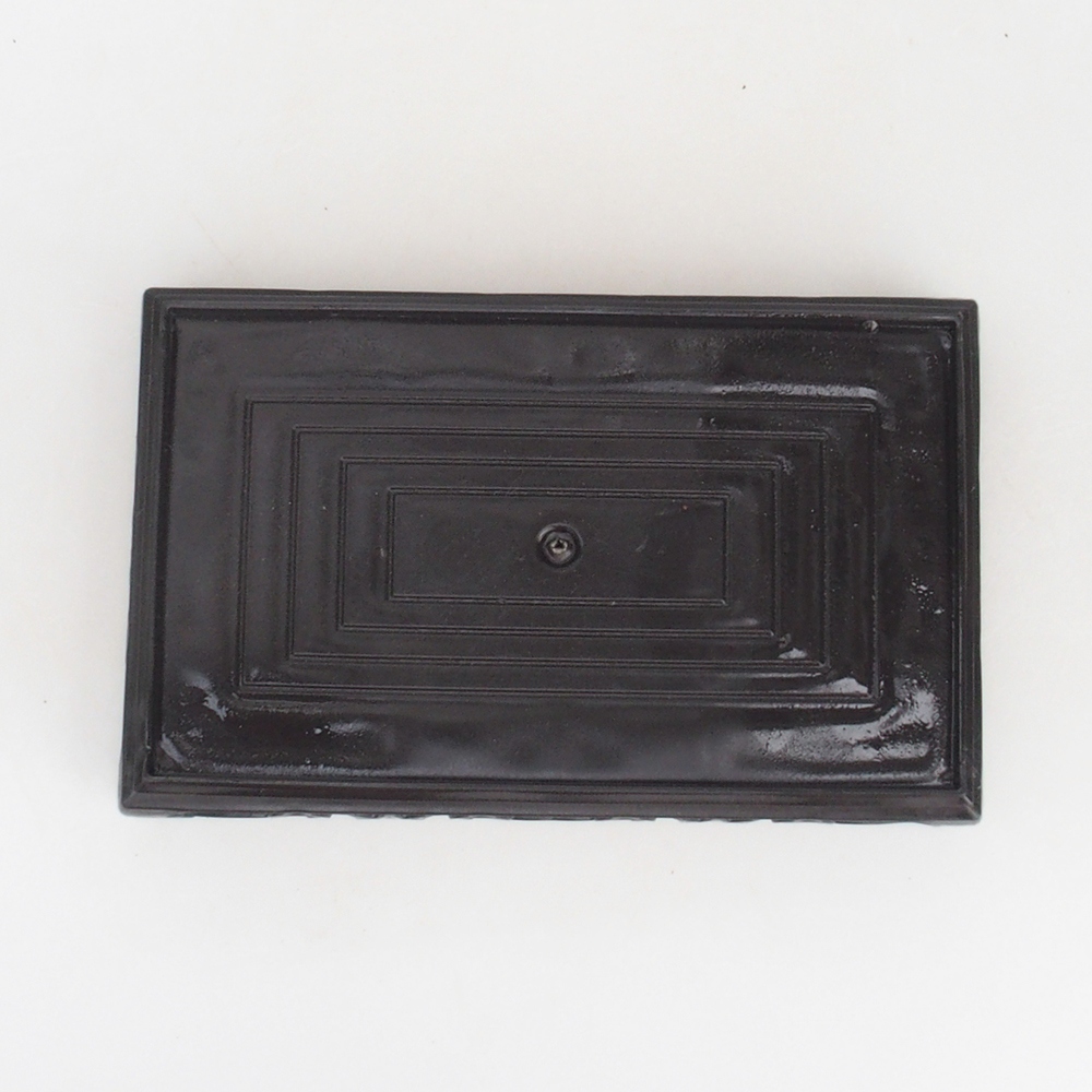 Tavolo bonsai rettangolo in plastica 18 x 12 x 3,5 cm, nero