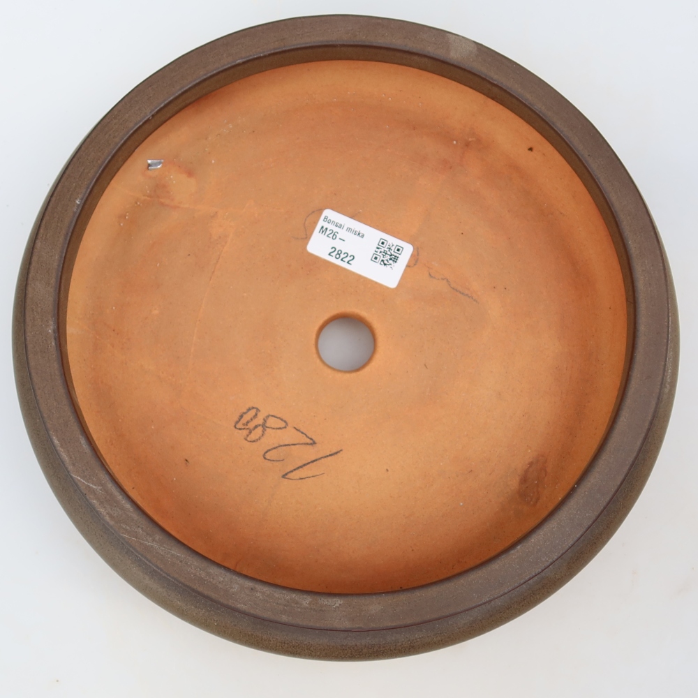 Ciotola in ceramica  23 x 23 x 7 cm, colore marrone