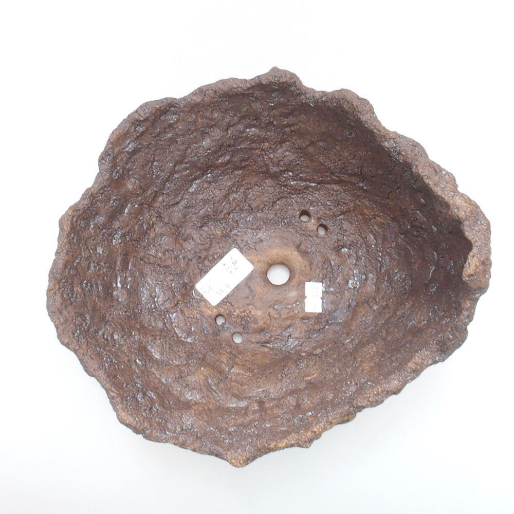 Conchiglia in ceramica 24 x 21,5 x 22 cm , colore marrone