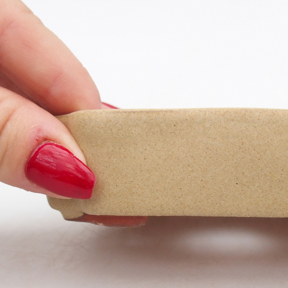 Ciotola bonsai in ceramica 26 x 26 x 8 cm, colore rosso