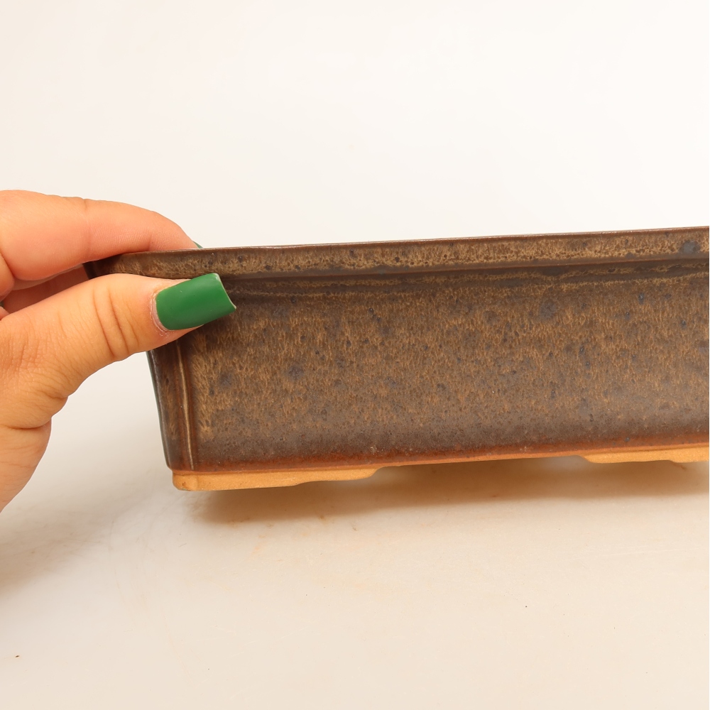 Ciotola in ceramica  20 x 15,5 x 5,5 cm, colore marrone