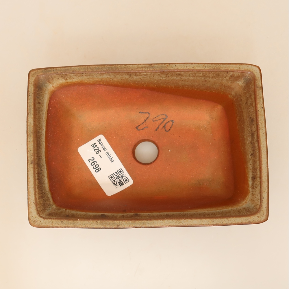 Ciotola in ceramica  14,5 x 10 x 5 cm, colore marrone