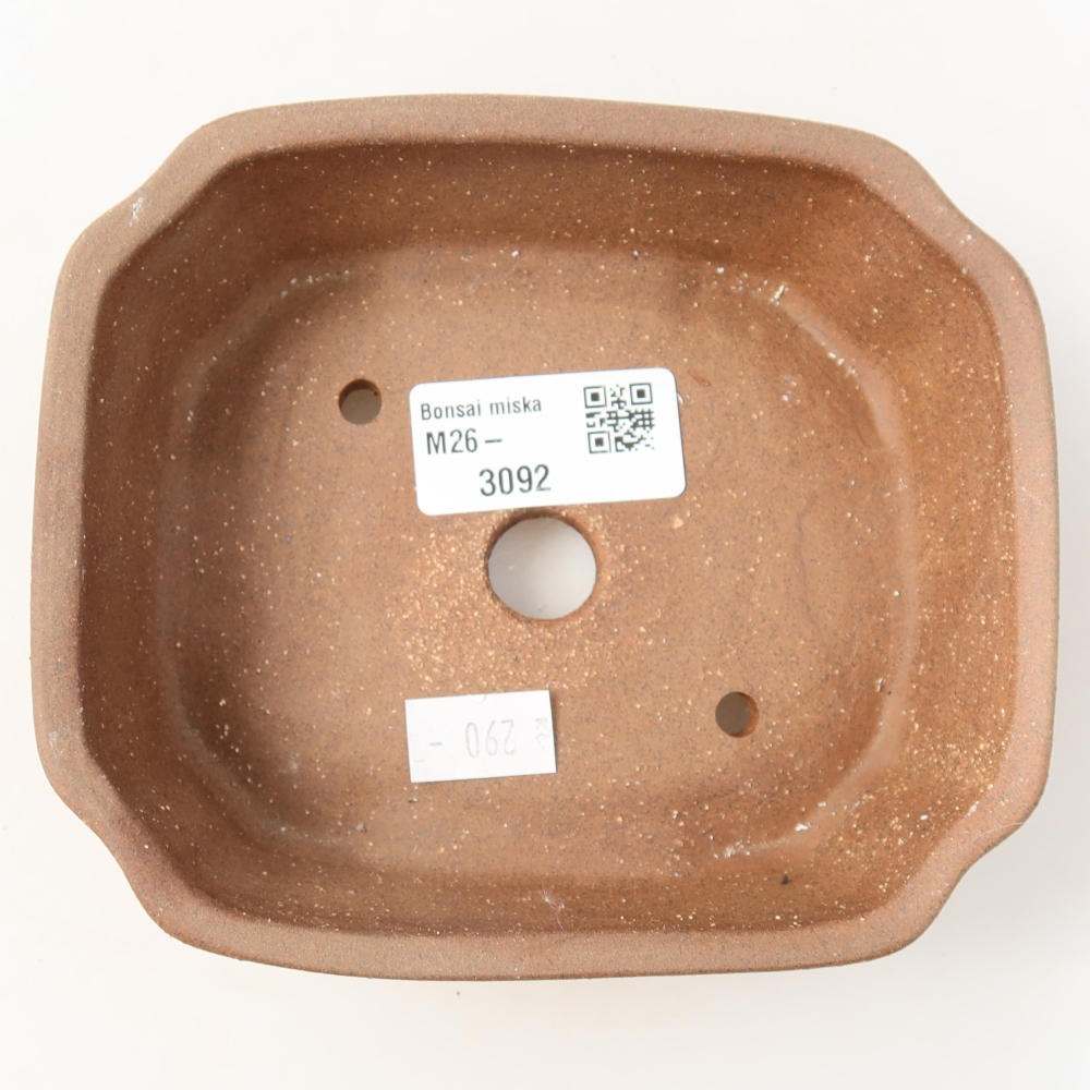 Vaso per bonsai in ceramica 13,5 x 11,5 x 4 cm, colore marrone