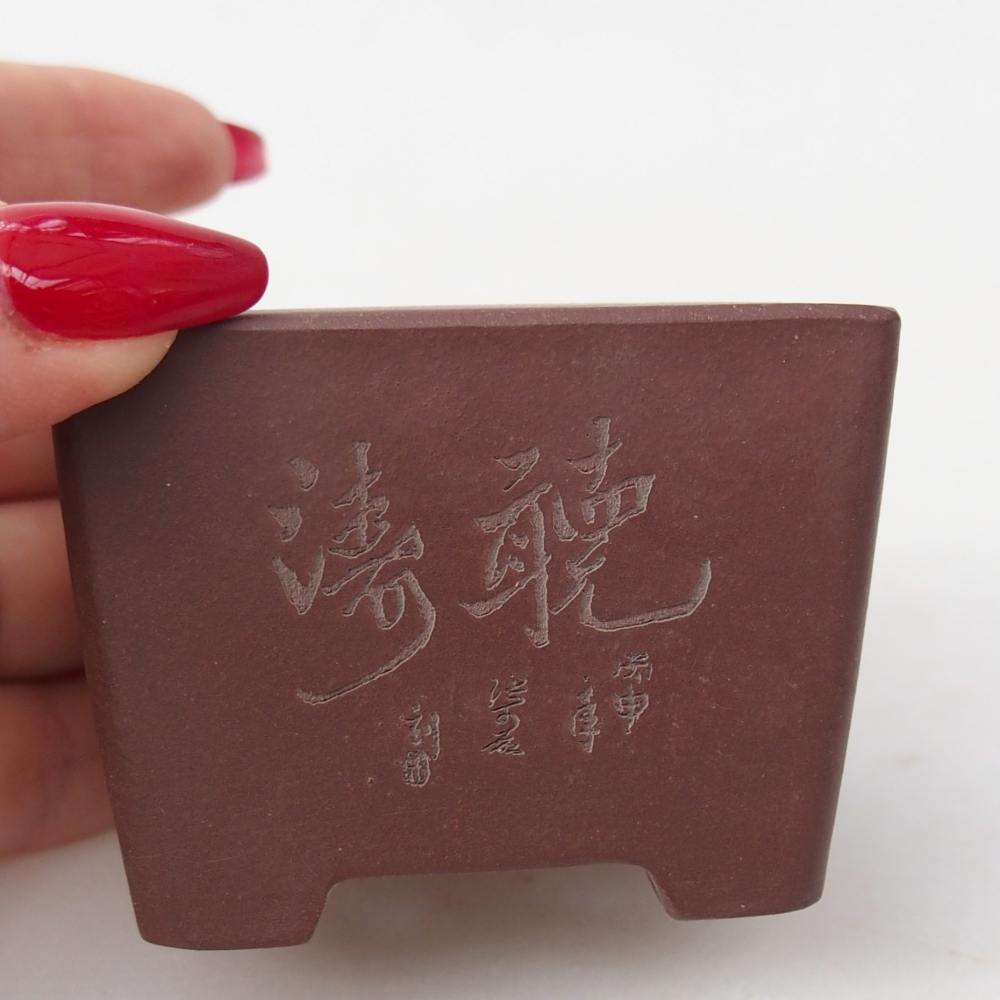 Ciotola per mini bonsai 6 x 6 x 4,5 cm, marrone