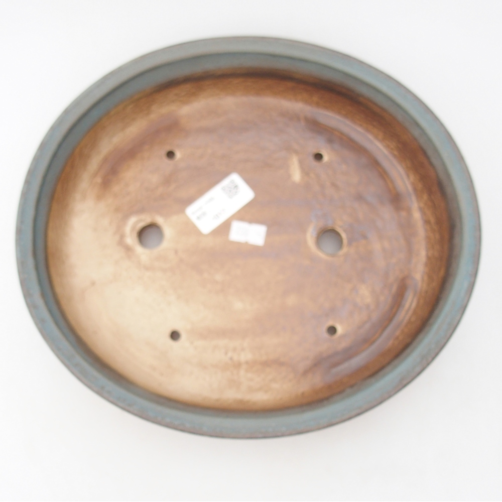 Ciotola bonsai in ceramica 26 x 23,5 x 5,5 cm, colore blu