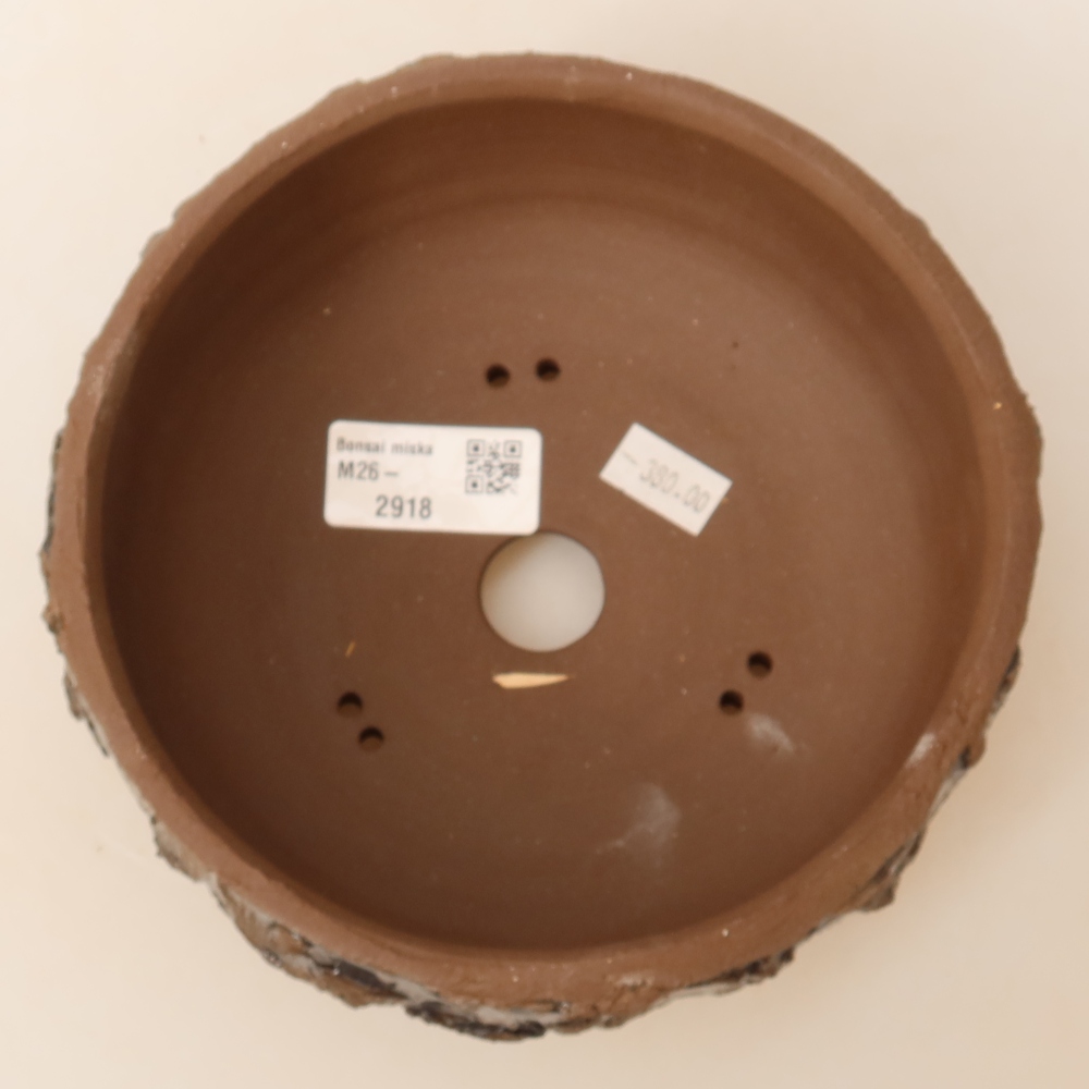 Vaso da bonsai in ceramica 16 x 16 x 6,5 cm, colore marrone