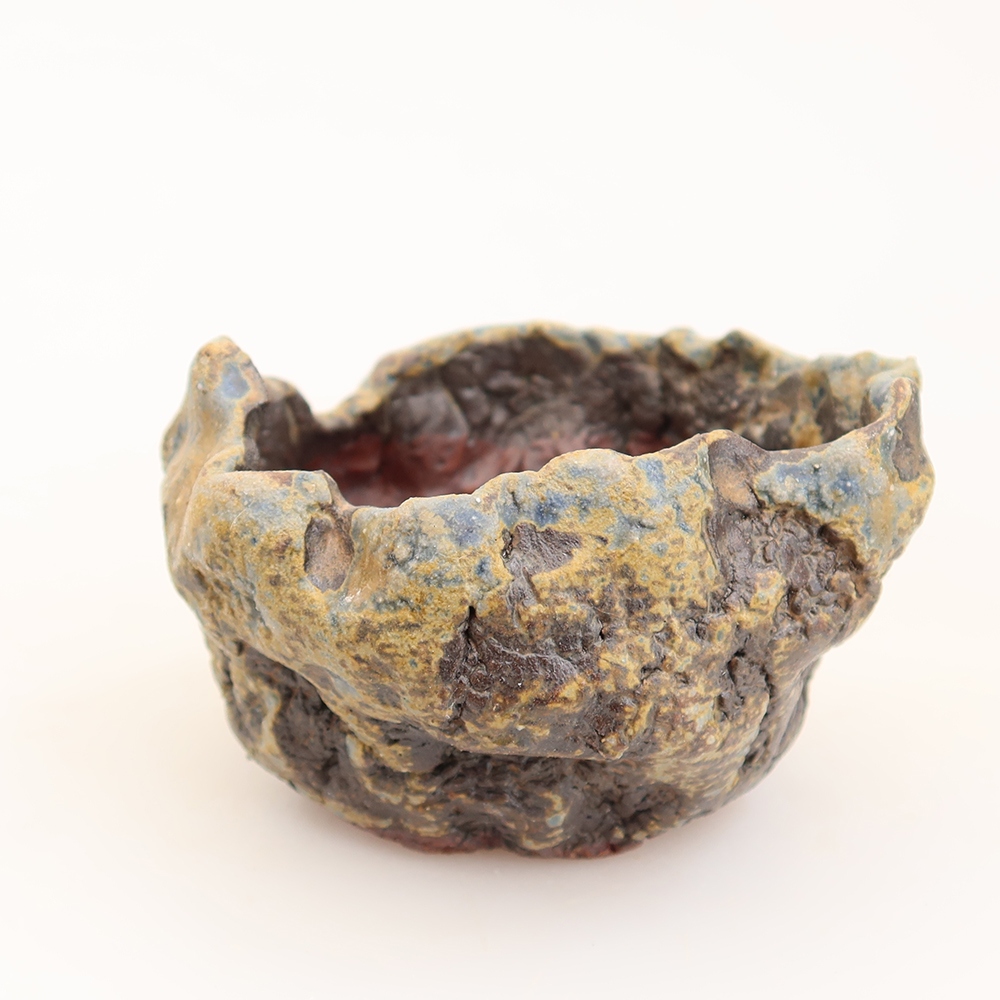 Guscio in ceramica  7,5 x 7 x 5 cm, colore blu