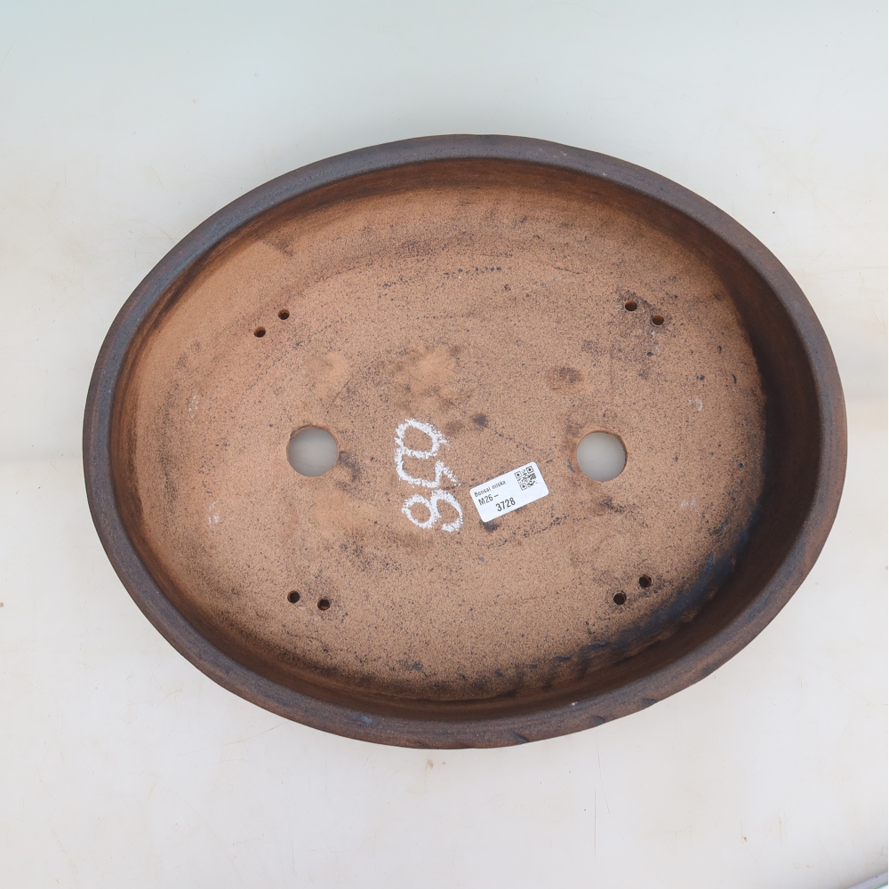 Vaso da bonsai in ceramica 38 x 31 x 8,5 cm, colore marrone