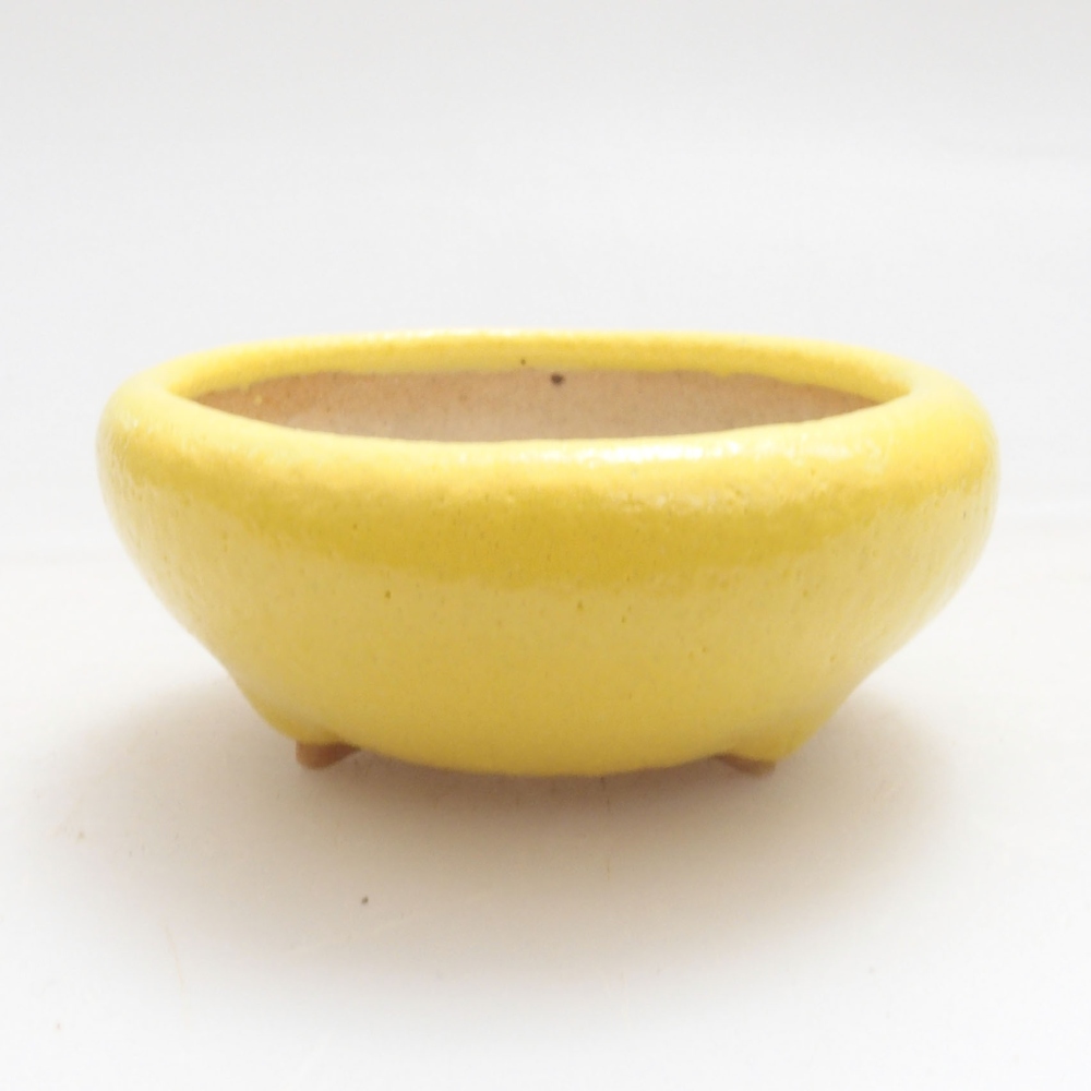 Ciotola bonsai in ceramica 5 x 5 x 2 cm, giallo