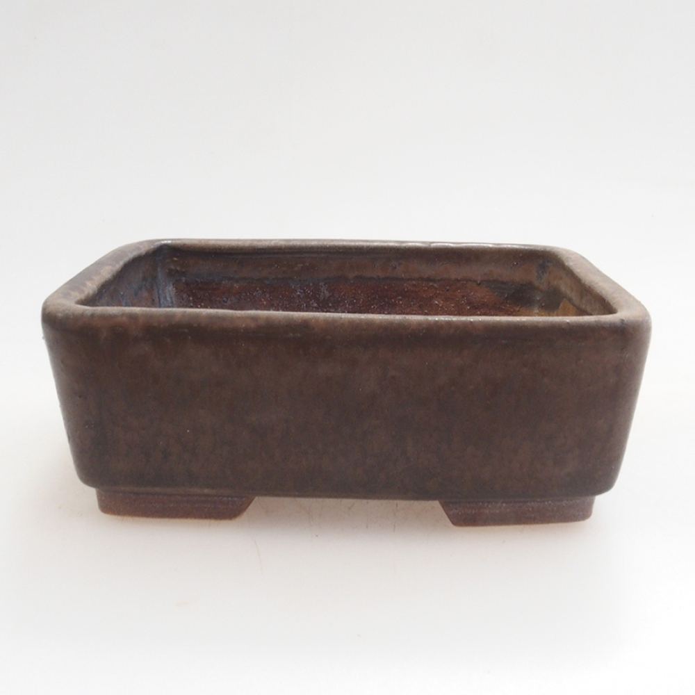 Ciotola per bonsai in ceramica 10 x 8,5 x 4 cm, marrone