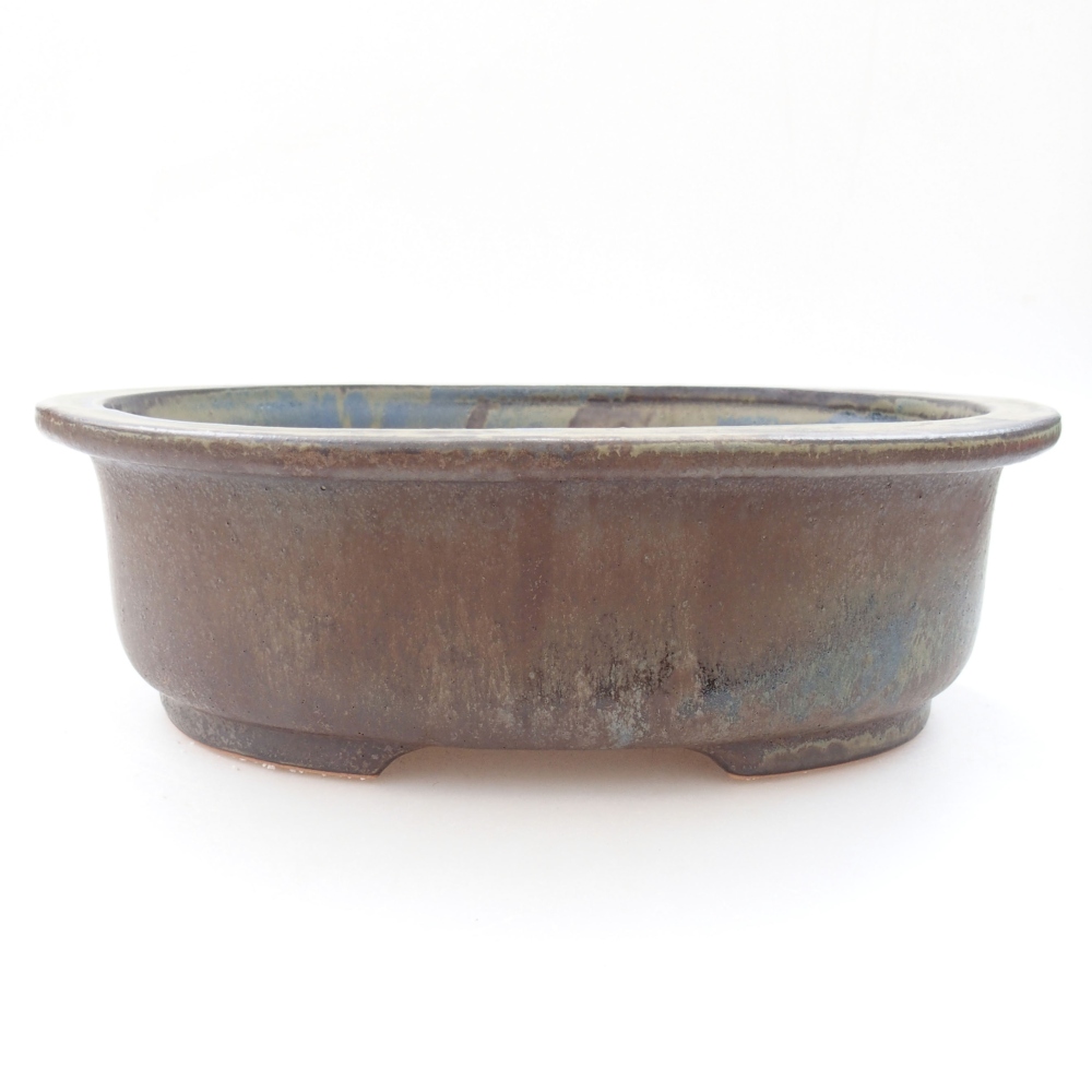 Ciotola per bonsai in ceramica 26 x 22 x 8 cm, marrone