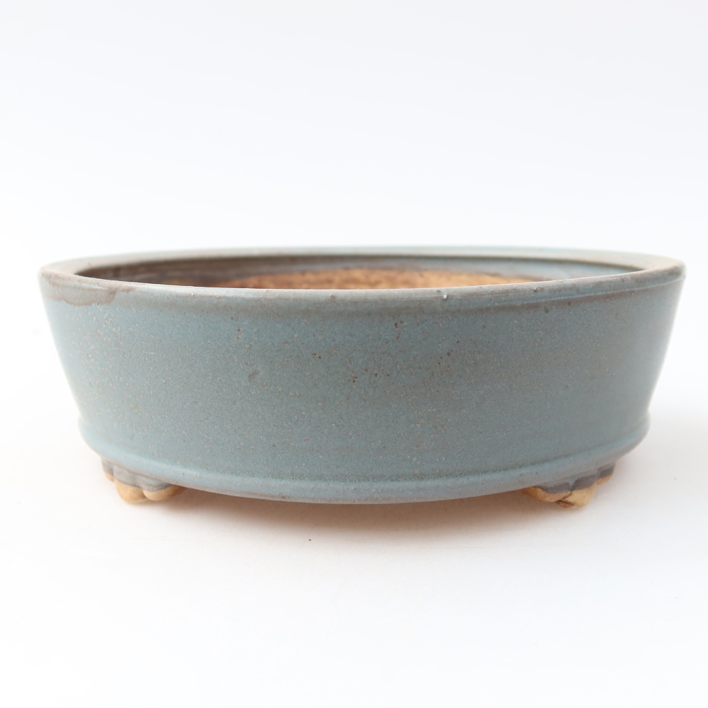 Vaso da bonsai in ceramica 15,5 x 15,5 x 5 cm, colore blu